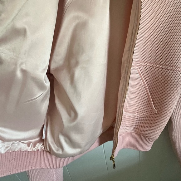 **MISTRESS ROCKS** PINK BOMBER COAT - Picture 8 of 9